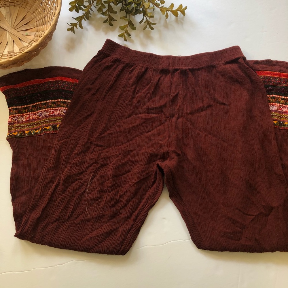 SOLD | Gypsy Rose | Boho Wide Leg Pants - Picture 2 of 6